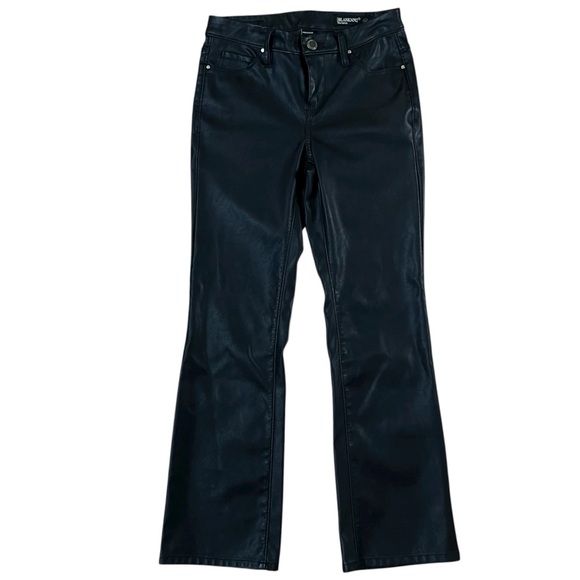 Blank NYC Jet Black Faux Leather Trousers Pants Concerts Events Rock Moto Goth - Picture 1 of 9